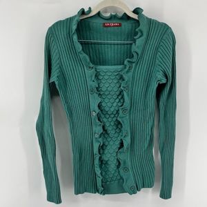 Lin.Trama Cashmere Blend Cute Fish Scales Sweater